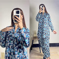 Blue Floral Printed Co-ord Set